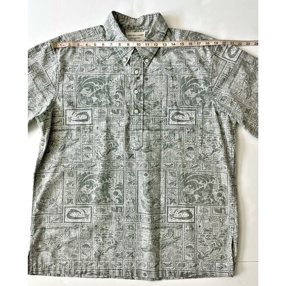 Reyn Spooner Dietrich Varez Vintage Shirt Men XL 1/3 Button Hawaiian Print Rare - Picture 10 of 10